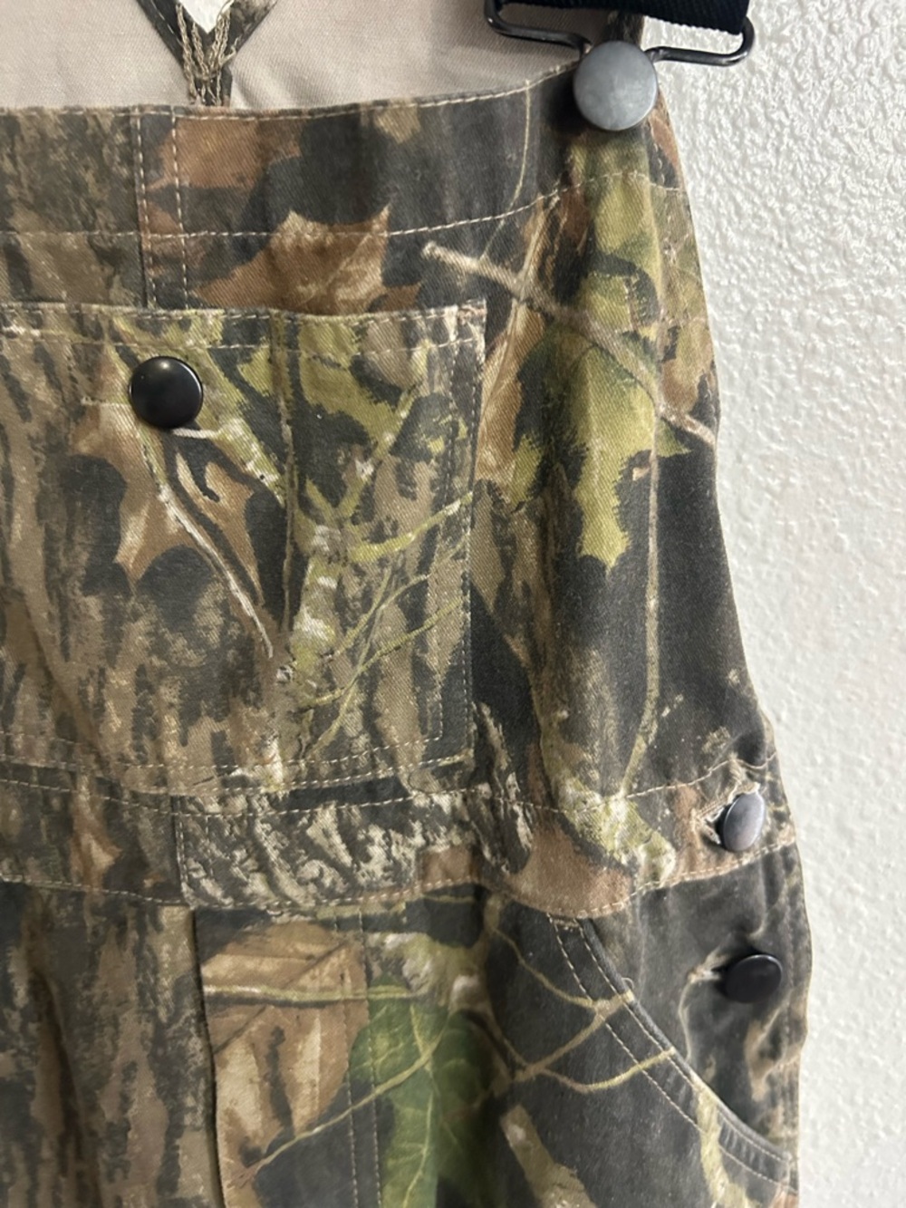 Vintage Field Staff Mossy Oak Camo Overalls Kids Size M - Picture 3 of 8